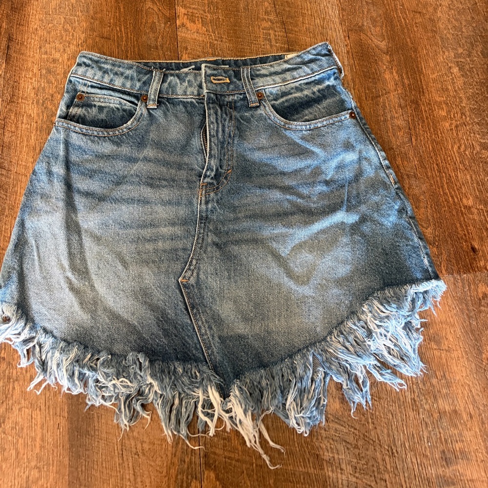 We The Free mini skirt with fringe
